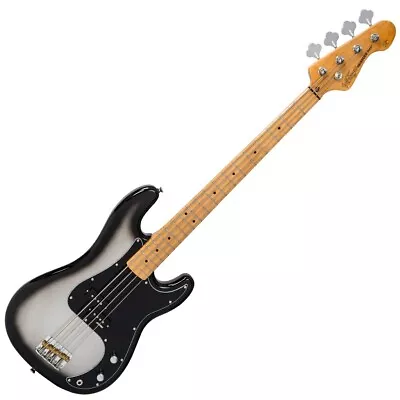 Vintage Guitars V4 Bass Guitar - Silver Burst V4SVR • $474.05