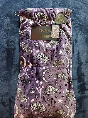 New 2023 Home Goods  Halloween Throw Blanket Lavender With Moths And Moons • $45