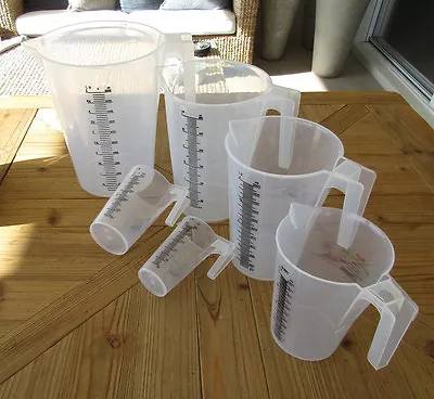 Plastic Measuring Jugs POLYPROPYLENE Sizes500ml12&5L Aussie Based FREE Freight • $20.65