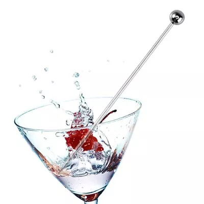 10Pcs Cocktail Picks Stainless Steel Martini Picks Reusable Metal Cocktail Pick • $9.12
