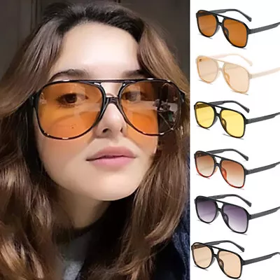 £3.83 • Buy Oversized Sunglasses Women Big Frame Sun Glasses Retro UV400 Women Man Shades