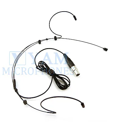 Dual Headset Mic Yam Black Headworn Mic FOR Electro Voice RE-2 RE-1 Bodypack • $27.99