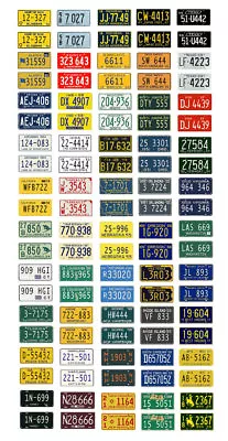 1/18 Scale Model Car Assorted USA 1950s License Plates State Tags 1:18 • $11.69