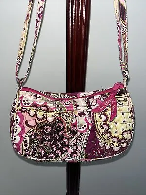 Vera Bradley Hannah Retired Purple Mod Floral Print Bucket Shoulder Purse Bag • $3.65