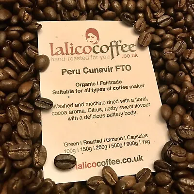 £3.90 • Buy Peru Organic Fair Trade Fresh Hand Roasted 100% Arabica Coffee Beans / Grounds