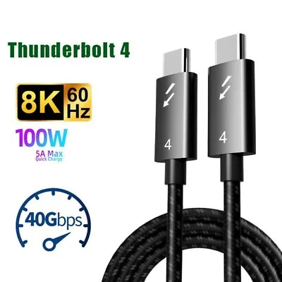 $20.79 • Buy Thunder-bolt 4 Type-C Cable 40Gbps 8K USB 4 PD 100W For Laptop Mobile Phone