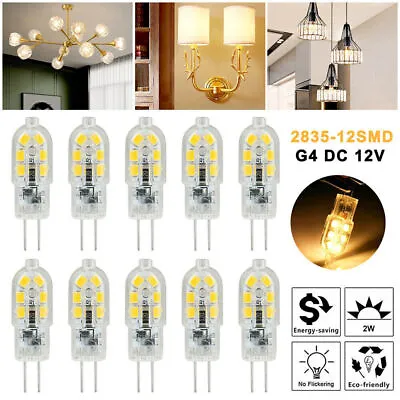 10/20Pcs G4 20W 2835 SMD Bi-pin 12 LED Lamp Light Bulb DC 12V 6000K White & Warm • $71.99