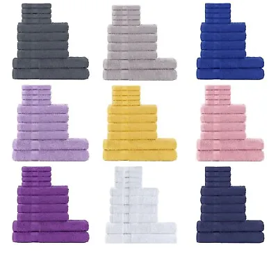 £17.99 • Buy Thick 100% Cotton 10 Piece Towel Set Gift (4 Face + 4 Hand + 2 Bath Towels)