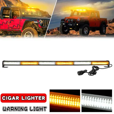 35  Traffic Advisor Emergency Hazard Warning LED Strobe Light Bar Amber White • $48.44