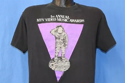 Vintage 80s MTV 1ST ANNUAL VIDEO MUSIC AWARDS SEPT 14 1984 2 SIDED T-shirt L • $259.05