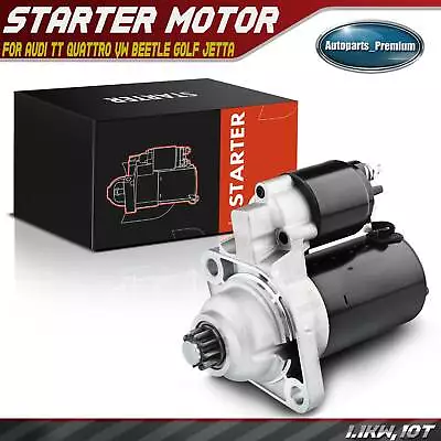 $71.99 • Buy Starter Motor For Audi TT Quattro Volkswagen Beetle Golf Jetta 1.1KW 12V CCW 10T