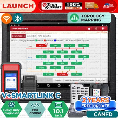 2024 LAUNCH X431 V+& SmartLink C HDIII Heavy Duty Truck Diagnostic Scanner Tool • $1449