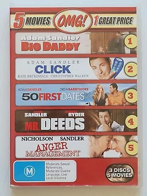 Adam Sandler - Big Daddy / Click / Mr. Deeds / 50 First Dates / Anger Management • $9.77