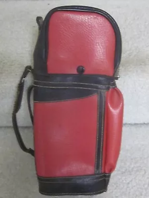 Vintage 'golf-bag' Bottle Holder- Nice Shapered & Black Vinyl • $3.41