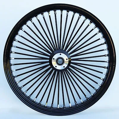 Fat Spoke 21  Front Wheel Black Harley Softail Night Train Dyna Wide Glide Deuce • $349.96