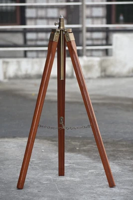 £57.80 • Buy Nautical Tripod Floor Lamp Stand Wood Chrome Lamp Home And Decor Floor Lamp