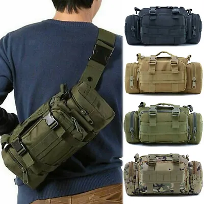 Tactical Military Chest Fanny Shoulder Waist Bag Camo Hunting Molle Camping Pack • $18.98