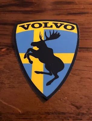 GENUINE Discontinued Prancing Moose VOLVO 3” Sweden Edition Vinyl Adhesive Decal • $7