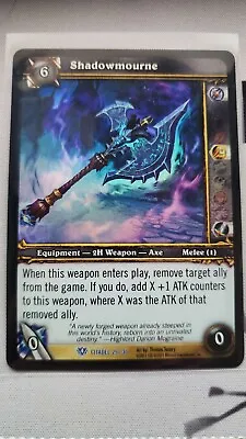 World Of Warcraft WoW TCG Assault On Icecrown Citadel Shadowmourne • $21