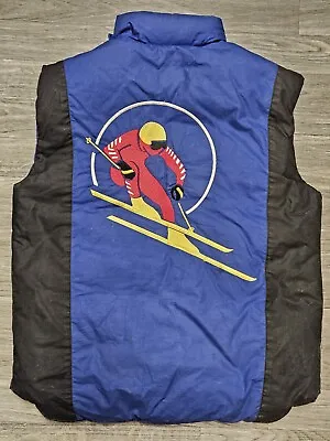 Vintage Polo Ralph Lauren Blue Circle Ski Cookie Vest Boys Large Adult Small 80s • $450