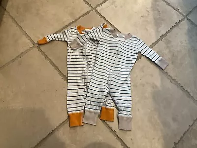 Hanna Andersson/Serena&Lily Striped Organic One Piece Pajama LOT Size 60 6-9mo • $20