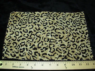 13x9 Inches Velvet With Backing Leopard Upholstery Fabric 25 Available • $1.50