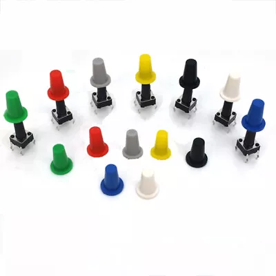 6mm X 6mm PBT Momentary Push Button Switch Micro Tactile Caps Round 7 Colors • $1.90