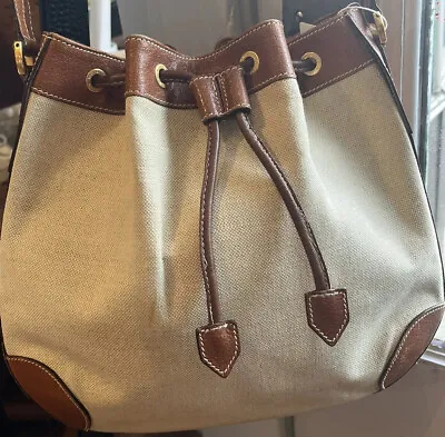 Vtg GUCCI Belt Strap Drawstring W Leather Detail Bag Minor Flaws Good UC! • $299