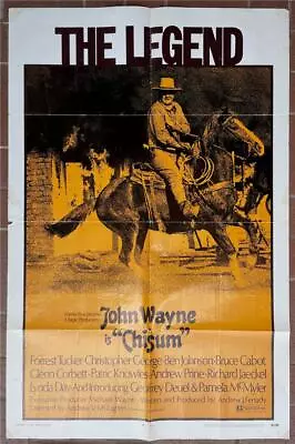 CHISUM (1970) JOHN WAYNE ONE SHEET MOVIE POSTER ORIGINAL WESTERN FILM 27x41 INCH • $19.99