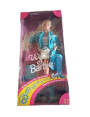 NIB Vintage 1993 Mattel Western Stampin' Barbie Doll NRFB #10293 • $71.16