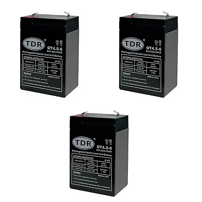 3x 6V 4.5A SLA Rechargeable Battery 6volt Sealed Lead 4ah Toy Electric UPS Alarm • $62.06