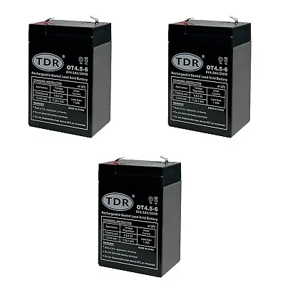 3x TDRMOTO 6V 4.5h SLA Battery To Suit Rechargeable Fans & Power Packs • $68.95