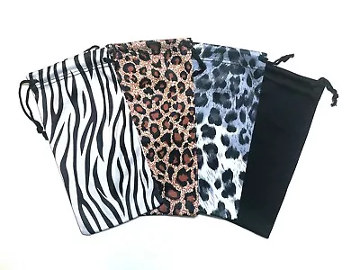 Pouch Case Bag Holder Sunglasses Eyeglasses Glasses Soft Microfiber Animal Print • $6.99