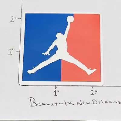 MICHAEL JORDAN Jumping Logo NBA Humor Skateboard Vinyl Sticker • W/ Tracking‼ • $2.55
