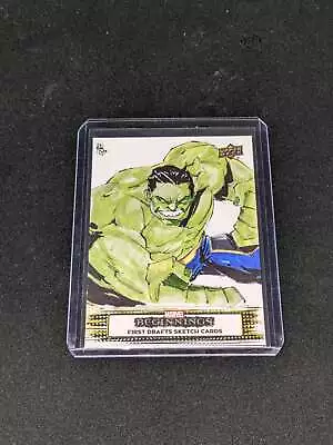 2021 Upper Deck Marvel Beginnings First Drafts Sketch Hulk 1 Of 1 By Kurobhie • $144.86