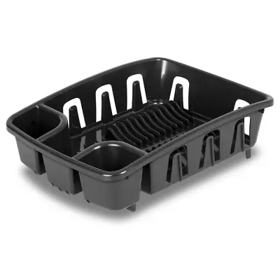 Dish Drying Rack Sterilite Dish Rack With Self Draining Base Black • $9.74