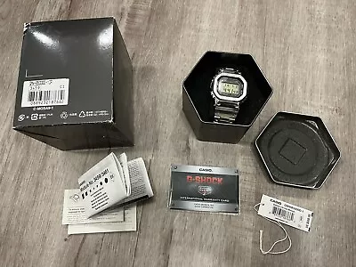 Casio Digital Men's Watch Full Metal G-SHOCK GMW-B5000D-1CR - Silver • $349.95