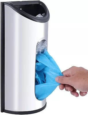 $13.95 • Buy Stainless Steel Kitchen Grocery Plastic Bag Holder Dispenser Saver Wall Mount
