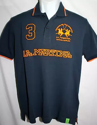 New Mens La Martina Buenos Aires Iconos Tadicion Del Polo Argentino Navy Blue S • $24.99