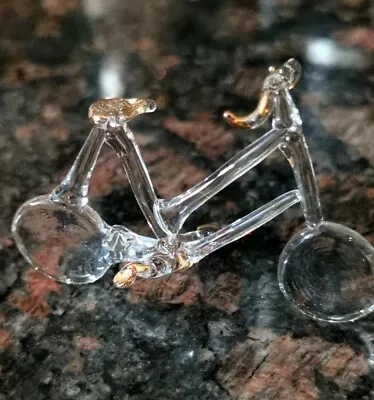 Glass Figurine Art Decor Miniature Bicycle Small • $0.49
