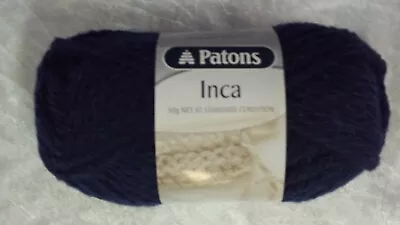 Patons Inca #7047 Navy Blue Wool Alpaca Acrylic 50g • $8.50