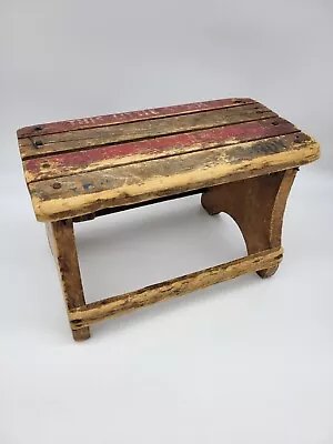 Vintage Jr Achievement Company Childs Wooden Step Stool From 1960’s. Rare! • $29.95