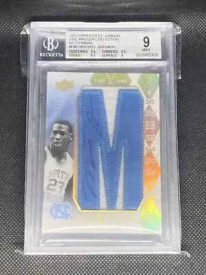 2012 UD Unc Master Collection Michael Jordan Lettermen Auto /5 BGS 9 Auto 10 “M” • $4999.99