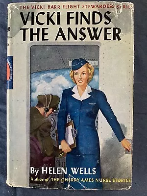 Vicki Finds The Answer By Wells 1947 Barr Stewardess Series HC W/DJ • $10