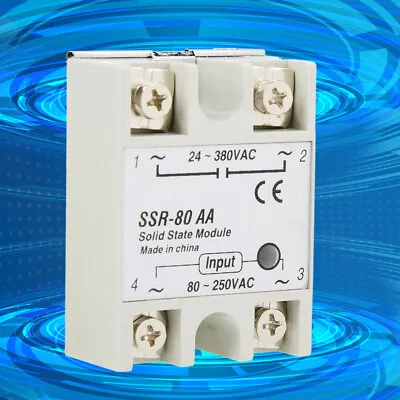 Solid State Relay Switch Module Single Phase 80A Ssr-80Aa 80-250Vac NY9 • $12.29