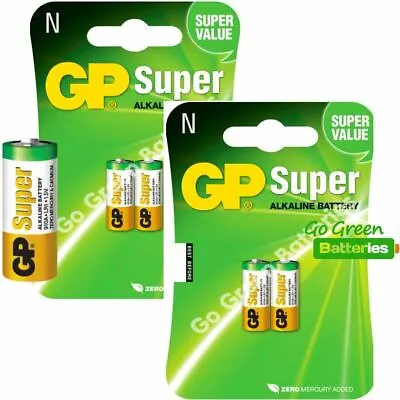 4 X GP LR1 1.5V Alkaline Batteries MN9100 N 910A E90 KN AM5 Bite Alarm Security • £4.49