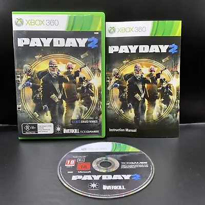 Payday 2 Microsoft Xbox 360 Games Complete With Manual VGC Free Post PAL • $11.88