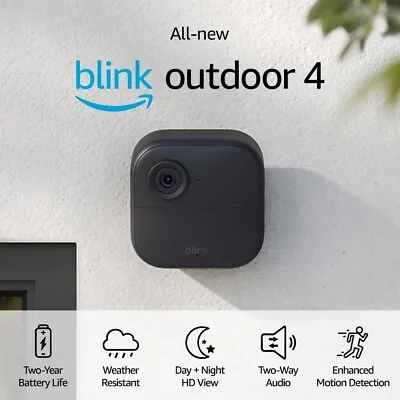 Blink Outdoor  (4th Gen) Wireless Smart HD Security Camera | Black Add-on Camera • $67