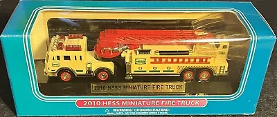 2010 Hess Miniature WHITE Fire Truck 1:64 Scale Diecast 5.5  Long - New In Box! • $14.99