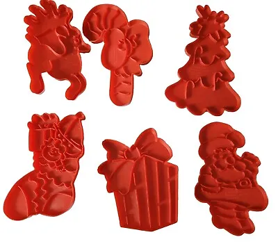 Vintage (1978) Plastic Wilton Cookie Cutter Set Of 6 Christmas Holiday • $14
